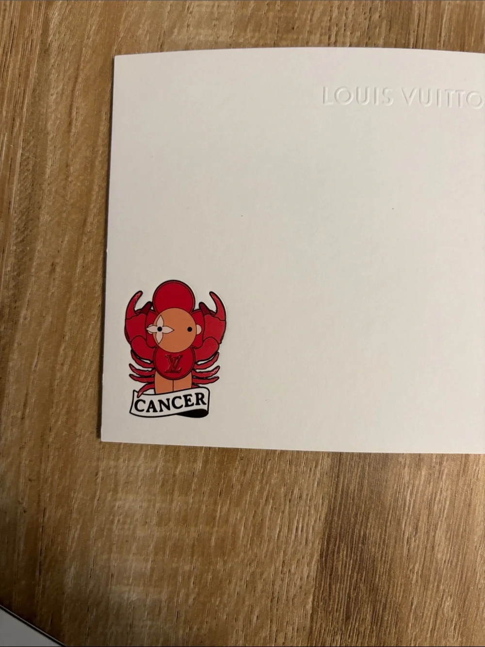 Louis Vuitton Vivienne White Note Cards with Zodiac Icons Lot of 5